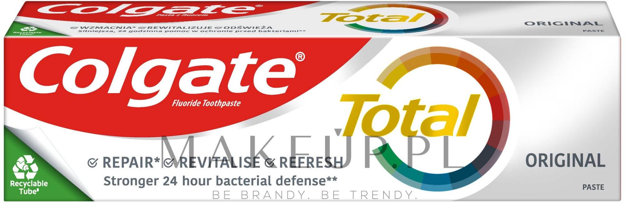Multiochronna pasta do zębów z fluorem, miętowa - Colgate Total Original — Zdjęcie 75 ml