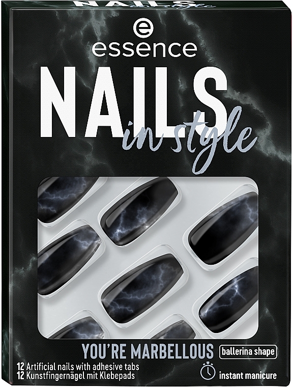Samoprzylepne sztuczne paznokcie - Essence Nails In Style Youre Marbellous — Zdjęcie N1