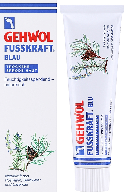 Balsam do suchych i zmęczonych stóp z mocznikiem - Gehwol Fusskraft blau — Zdjęcie N2