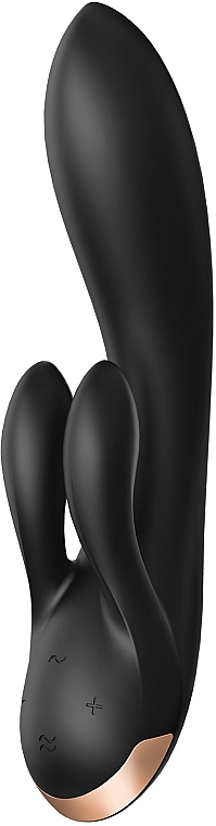 Wibrator króliczek, czarny - Satisfyer Double Flex Connect App Black — Zdjęcie N1