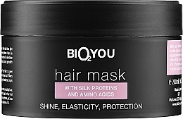 Maska do włosów z proteinami jedwabiu i aminokwasami - Bio2You Natural Hair Mask — Zdjęcie N1