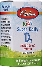 Witamina D3 dla dzieci - Carlson Labs Kid's Super Daily D3 — Zdjęcie N2