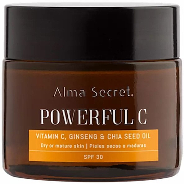 Rozświetlający krem przeciwstarzeniowy do twarzy z witaminą C i chia - Alma Secret Powerful C — Zdjęcie N1