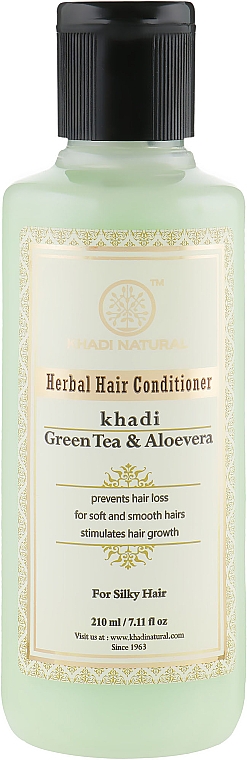 Ajurwedyjski balsam-odżywka do włosów Zielona herbata i aloes - Khadi Natural Aloevera Herbal Hair Conditioner — Zdjęcie N3