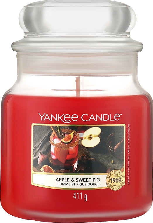 Świeca zapachowa w słoiku - Yankee Candle Apple & Sweet Fig Candle — Zdjęcie N1