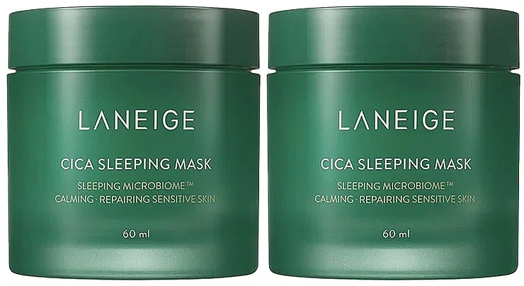 Zestaw - Laneige Special Care Cica Sleeping Mask (mask/2x60ml) — Zdjęcie N1