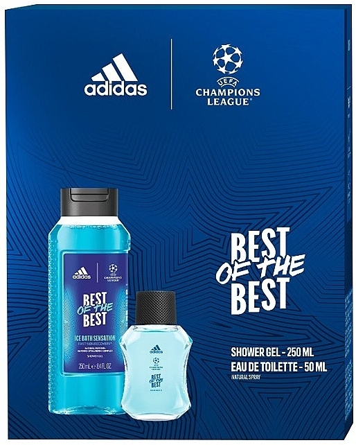 Adidas UEFA 9 Best Of The Best - Zestaw (edt/50ml + sh/gel/250ml) — Zdjęcie N1