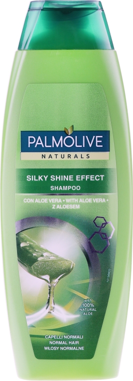Szampon zwiększający blask włosów Aloes i proteiny jedwabiu - Palmolive Naturals Silky Shine Effect Shampoo — Zdjęcie N2