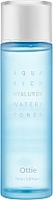 Tonik do twarzy z kompleksem kwasu hialuronowego - Ottie Aqua Rich Hyaluron Watery Toner — Zdjęcie N1