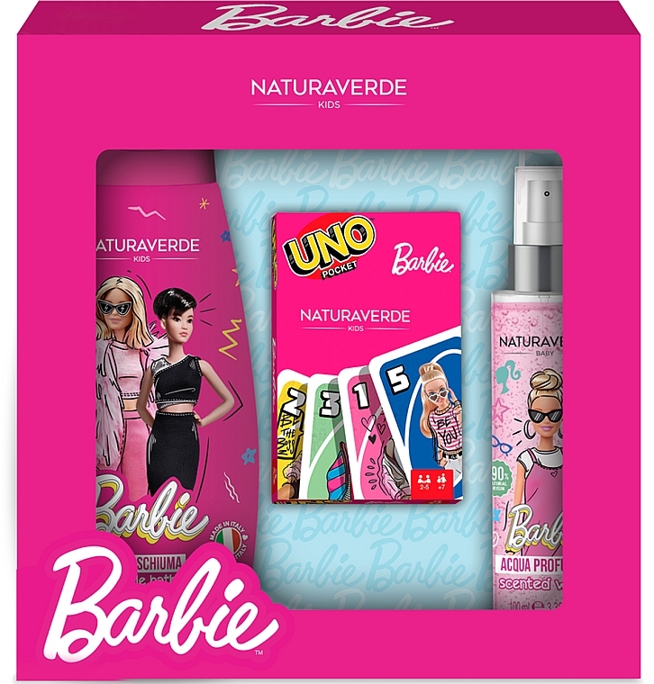 Naturaverde Barbie - Zestaw (scented/water/100ml + bubble/bath/300ml + acc) — Zdjęcie N1