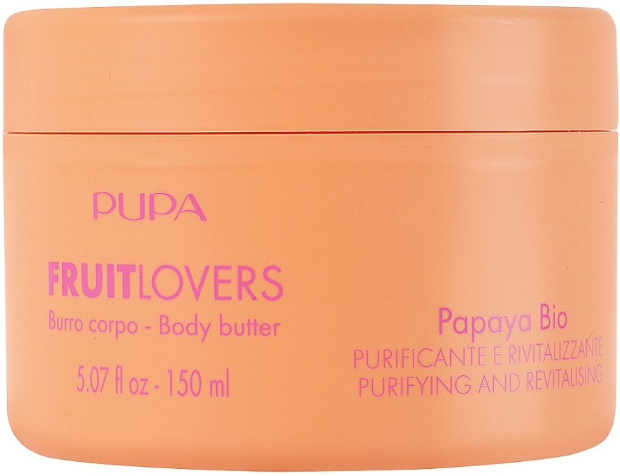 Oczyszczająco-rewitalizujące masło do ciała Bio Papaja - Pupa Fruit Lovers Papaya Bio Body Butter — Zdjęcie N1