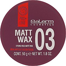 Matowy wosk do stylizacji włosów - Salerm Matt Wax — Zdjęcie N2