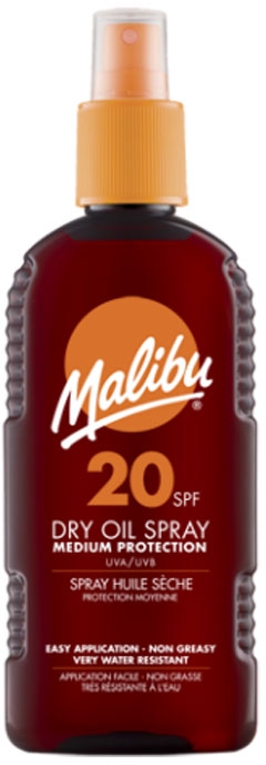 Suchy olejek w sprayu do opalania - Malibu Dry Oil Spray Medium Protection Very Water Resistant SPF 20 — Zdjęcie N1
