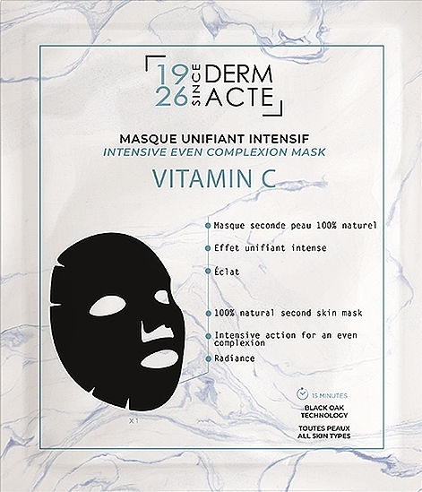 PREZENT! Odbudowująca maska w płachcie do twarzy z witaminą C - Academie Derm Acte Intensive Even Complexion Mask — Zdjęcie N1