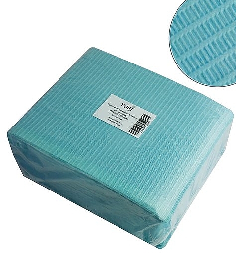 Podkładki papierowe do manicure, niebieskie, 40x32 cm, 50 szt - Tufi Profi Premium — Zdjęcie N1