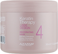 Nawilżająca maska do włosów - Alfaparf Lisse Design Keratin Therapy Rehydrating Mask — Zdjęcie N5
