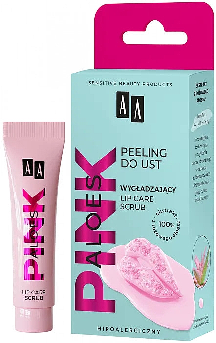 Wygładzający peeling do ust - AA Aloes Pink Lip Care Scrub — Zdjęcie N1