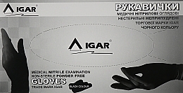 Kup Rękawice nitrylowe, bezpudrowe, rozmiar M (7-8), 200 szt., czarne - Igar