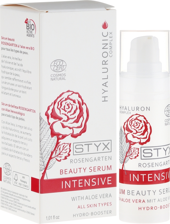 Serum do twarzy z organicznym aloesem - Styx Naturcosmetic Rose Garden Intensive Beauty Serum