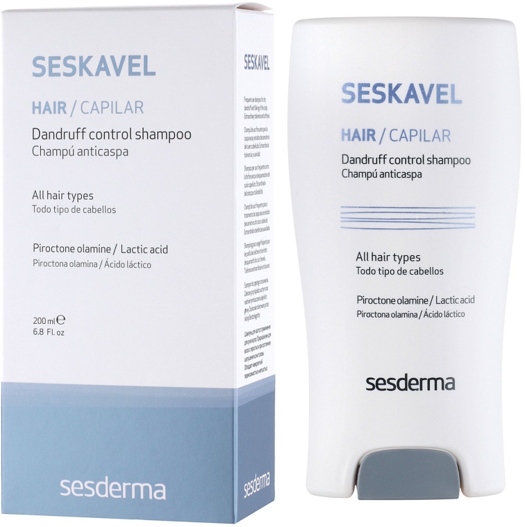 Przeciwłupieżowy szampon do włosów na łupież suchy - SesDerma Laboratories Seskavel Control Anti-Dandruff Shampoo/Dry Scalp — Zdjęcie N6