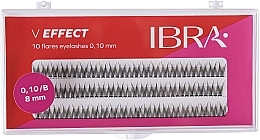 Kępki rzęs Efekt V B 0,1,8 mm - Ibra 10 Flares Eyelash — Zdjęcie N1