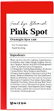 Serum do stosowania miejscowego przeciw trądzikowi na noc - Mizon Pink Spot Good Bye Blemish Overnight Spot Care — Zdjęcie N2