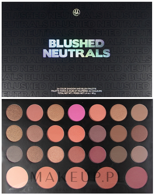 Paleta do makijażu - BH Cosmetics Blush and Shadow Palette — Zdjęcie Blushed Neutrals