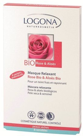 Relaksująca maska do twarzy BIO róża i aloes - Logona Facial Care Relaxation Mask Organic Rose & Aloe — Zdjęcie N1