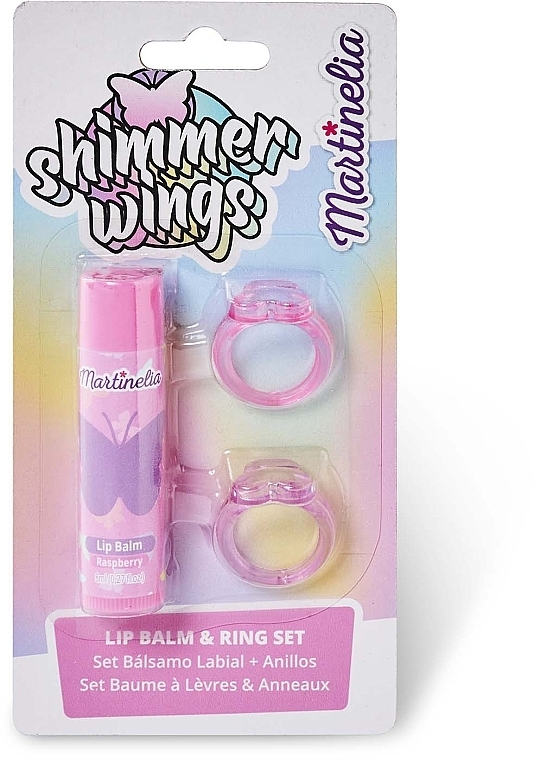 Zestaw Shiny Wings (lip/balm 4 g + ring 2 pcs) - Martinelia Shimmer Wings — Zdjęcie N1