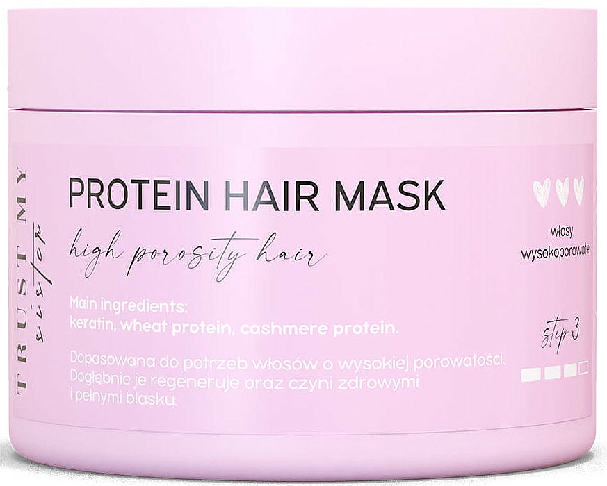 Proteinowa maska do włosów wysokoporowatych - Trust My Sister High Porosity Hair Protein Mask