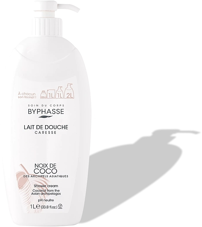 Mleczko pod prysznic Kokos - Byphasse Caresse Shower Cream Coconut  — Zdjęcie N1