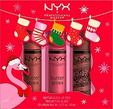 Zestaw - NYX Professional Makeup Butter Gloss Lip Trio (lip/gloss/3x4ml) — Zdjęcie N1