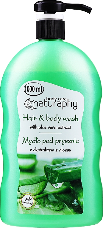 Mydło pod prysznic z ekstraktem z aloesu - Naturaphy Aloe Vera Hair & Body Wash — Zdjęcie N5