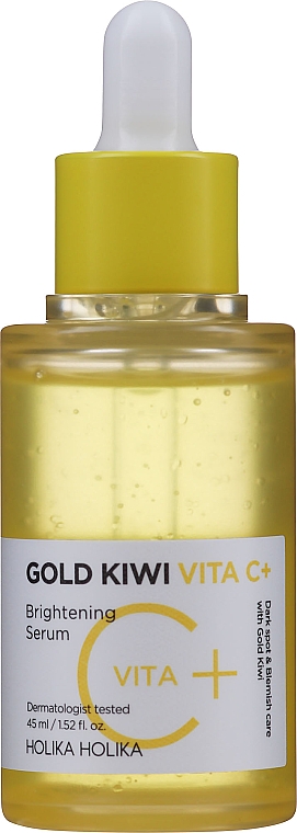 Rozświetlające serum do twarzy - Holika Holika Gold Kiwi Vita C+ Brightening Serum — Zdjęcie N1