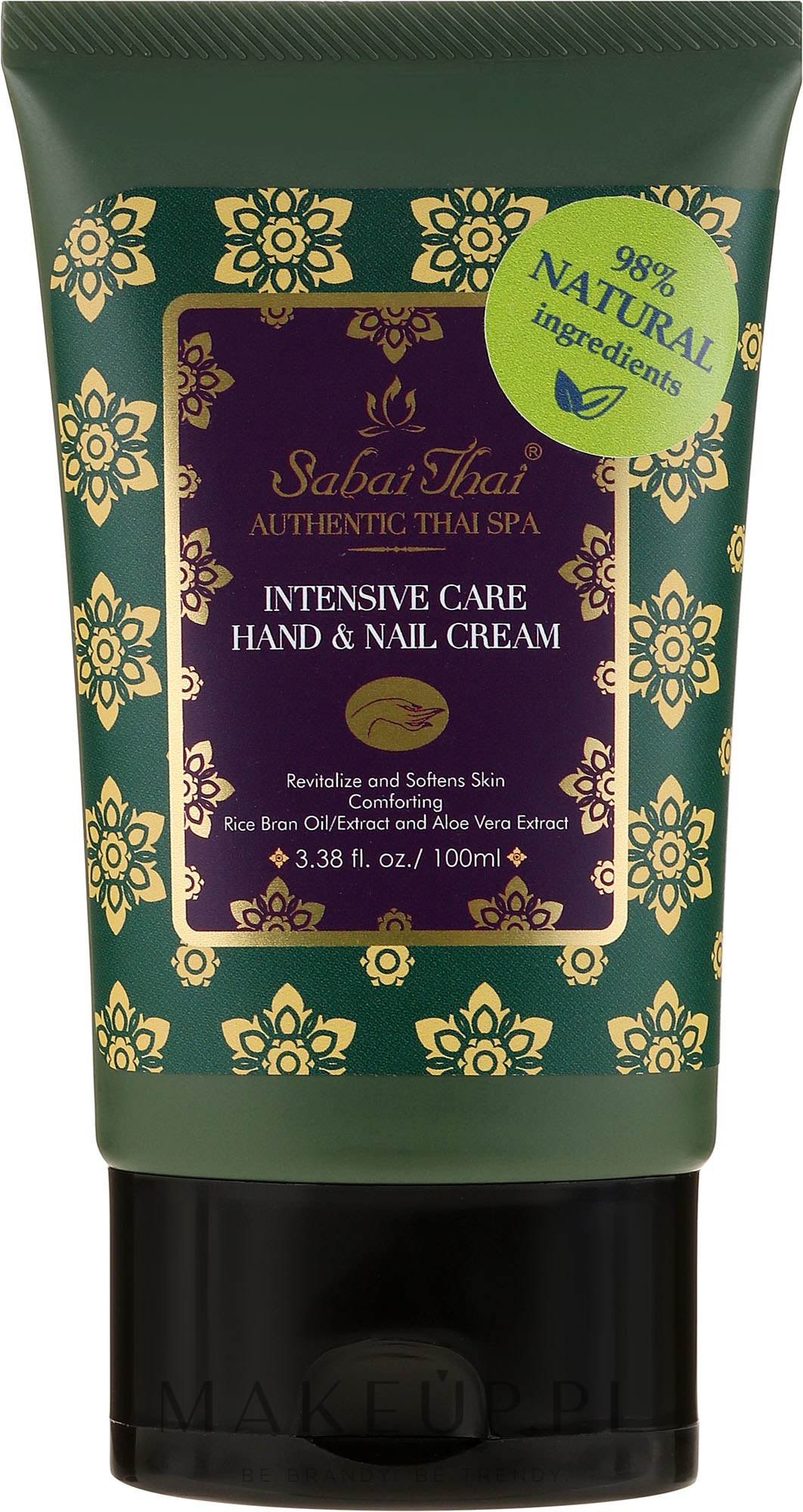 Intensywnie pielęgnujący krem do rąk i paznokci z olejem z otrębów ryżowych i aloesem - Sabai Thai Intensive Care Rice Milk Hand & Nail Cream  — Zdjęcie 100 ml