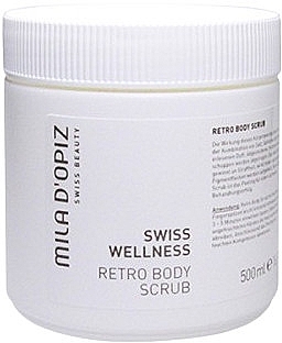 Krem-peeling do ciała - Mila D’Opiz Swiss Wellness Retro Body Scrub Cream — Zdjęcie N1