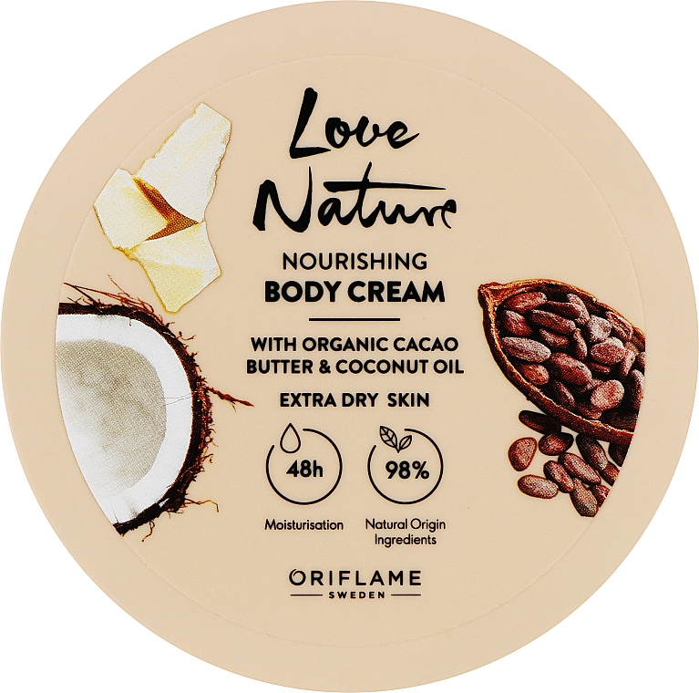 Krem do ciała Kakao i kokos - Oriflame Love Nature Body Cream — Zdjęcie N1