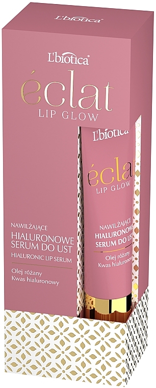 Nawilżające hialuronowe serum do ust z olejkiem różanym - L'biotica Eclat Lip Glow — Zdjęcie N3
