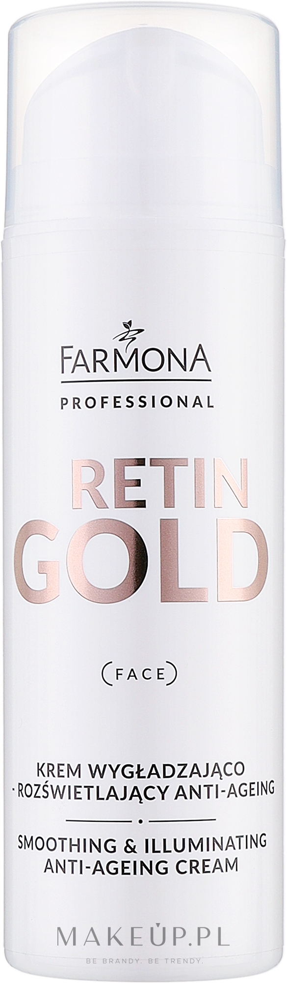 Krem wygładzająco-rozświetlający anti-ageing - Farmona Professional Retin Gold Smoothing & Illuminating Anti-Ageing Cream — Zdjęcie 150 ml