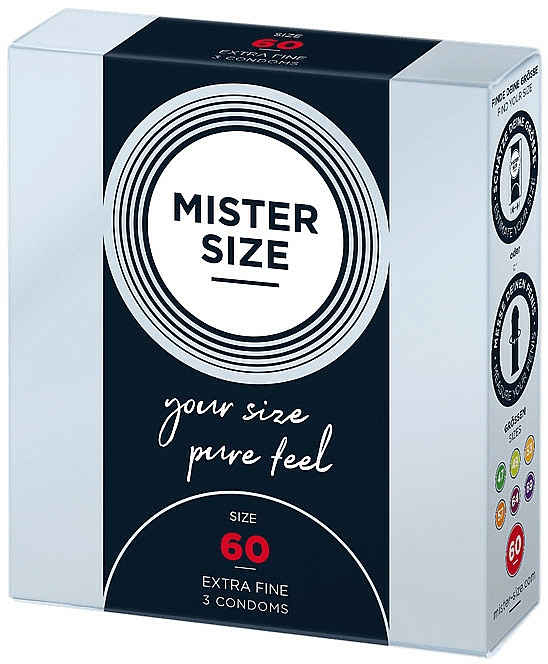 Prezerwatywy lateksowe, rozmiar 60, 3 sztuki - Mister Size Extra Fine Condoms — Zdjęcie N2
