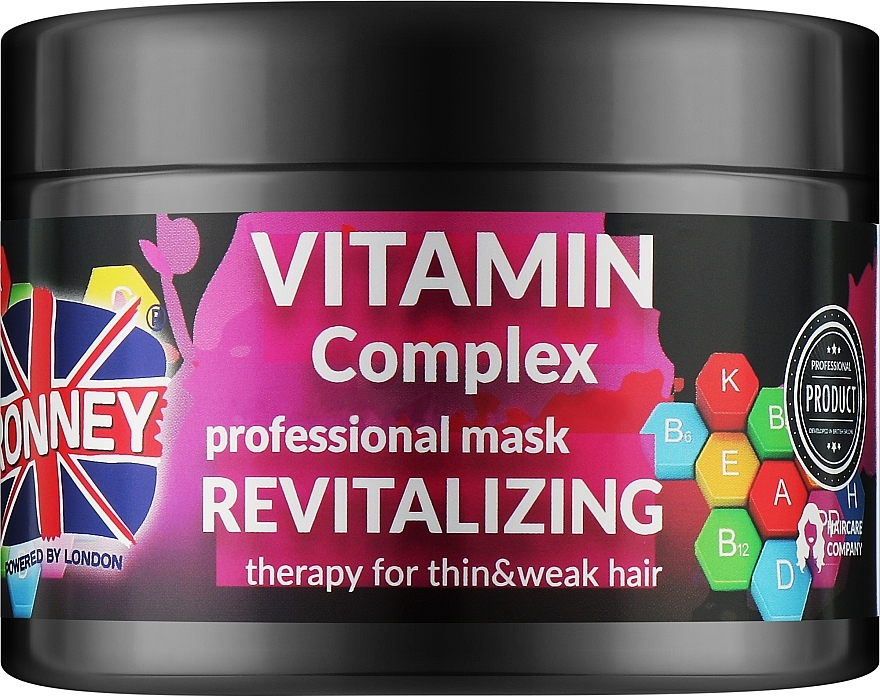 Witaminowa maska do włosów cienkich i osłabionych - Ronney Professional Vitamin Complex Revitalizing Mask — Zdjęcie N1