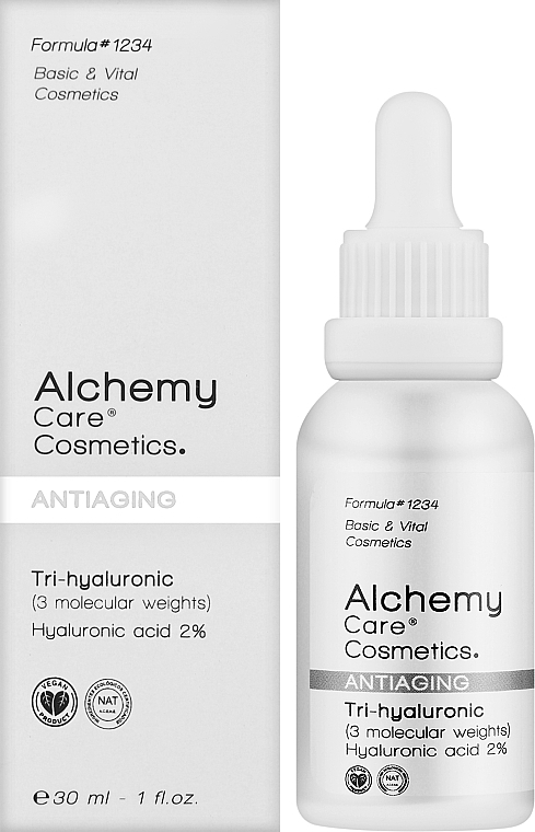 Serum przeciwstarzeniowe do twarzy - Alchemy Care Cosmetics Antiaging Tri-Hyaluronic — Zdjęcie N2