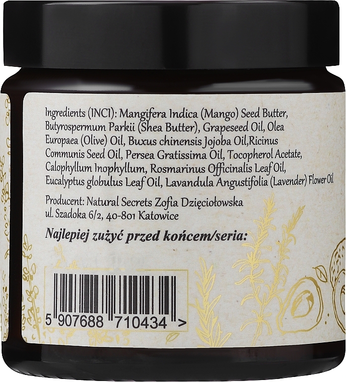 Ziołowe masełko pielęgnacyjne do twarzy, ciała i włosów - Natural Secrets Herbal Skin Care Butter — Zdjęcie N2