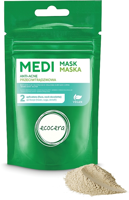 Maska kosmetyczna przeciwtrądzikowa - Ecocera Face Anti-Acne Mask — Zdjęcie N2