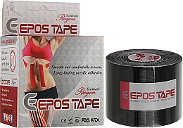 Taśma Kinesio Czarna - Epos Tape Rayon — Zdjęcie N2