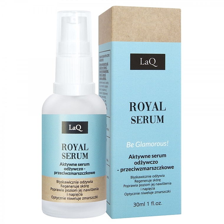Aktywne serum odżywczo-przeciwzmarszczkowe do twarzy - LaQ Royal Serum Be Glamorous! — Zdjęcie N1