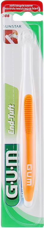 Szczoteczka do zębów End-Tuft, miękka, pomarańczowa - G.U.M Soft Toothbrush