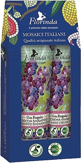 Zestaw Truskawki i winogrona - Florinda Set (h/cr/30 ml + sh/gel/30 ml) — Zdjęcie N1