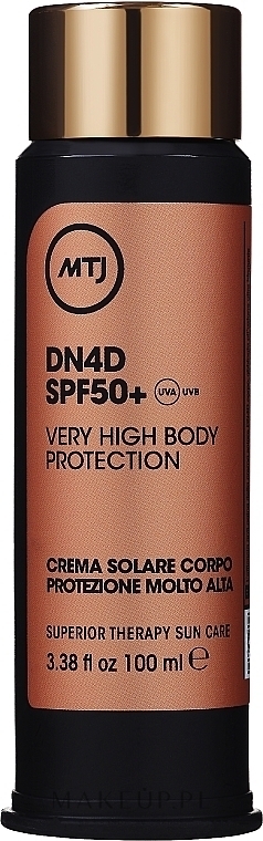 Przeciwsłoneczny krem do ciała do skóry wrażliwej SPF 50+ - MTJ Cosmetics DN4D Body Cream SPF 50+ Very High Protection Body Sunscreen — Zdjęcie 100 ml