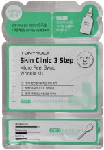 Kup Zestaw do pielęgnacji przeciwstarzeniowej - Tony Moly Skin Clinic 3 Step Micro Peel Swab Wrinkle Kit